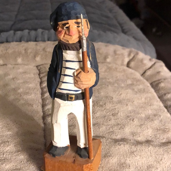 Vintage Sailor Hand Carved/Painted Wood Carving Excellent Condition - Picture 1 of 11